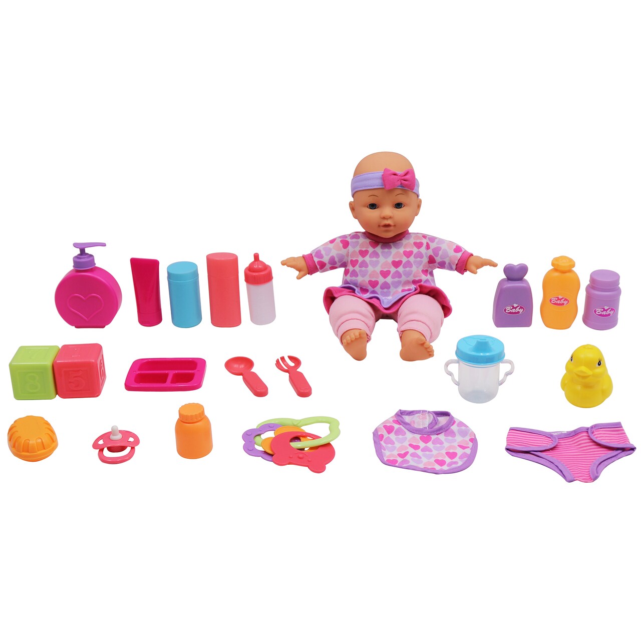 Dream Collection, Baby Starter Set - Lifelike Baby Doll and Accessories for Realistic Pretend Play, Soft Posable - 12”